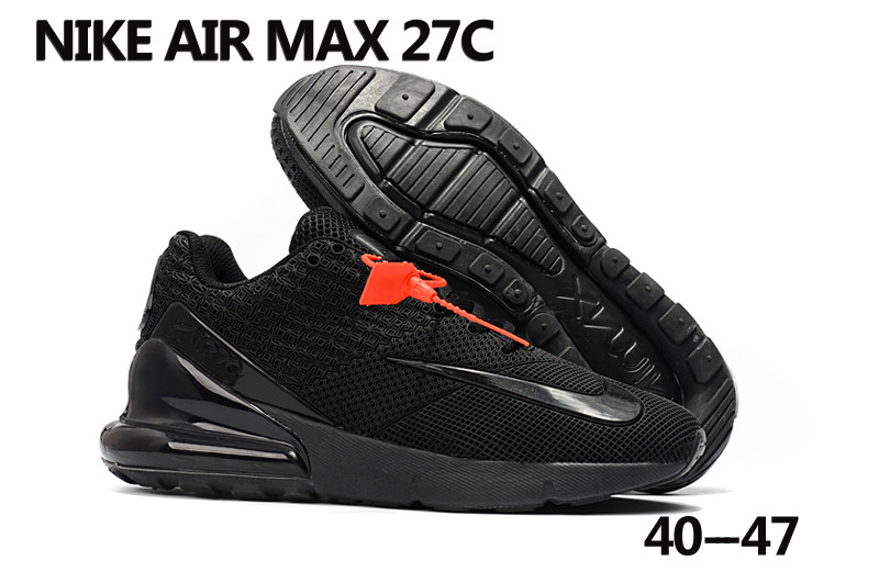 Nike Air Max 27C All Black Shoes - Click Image to Close